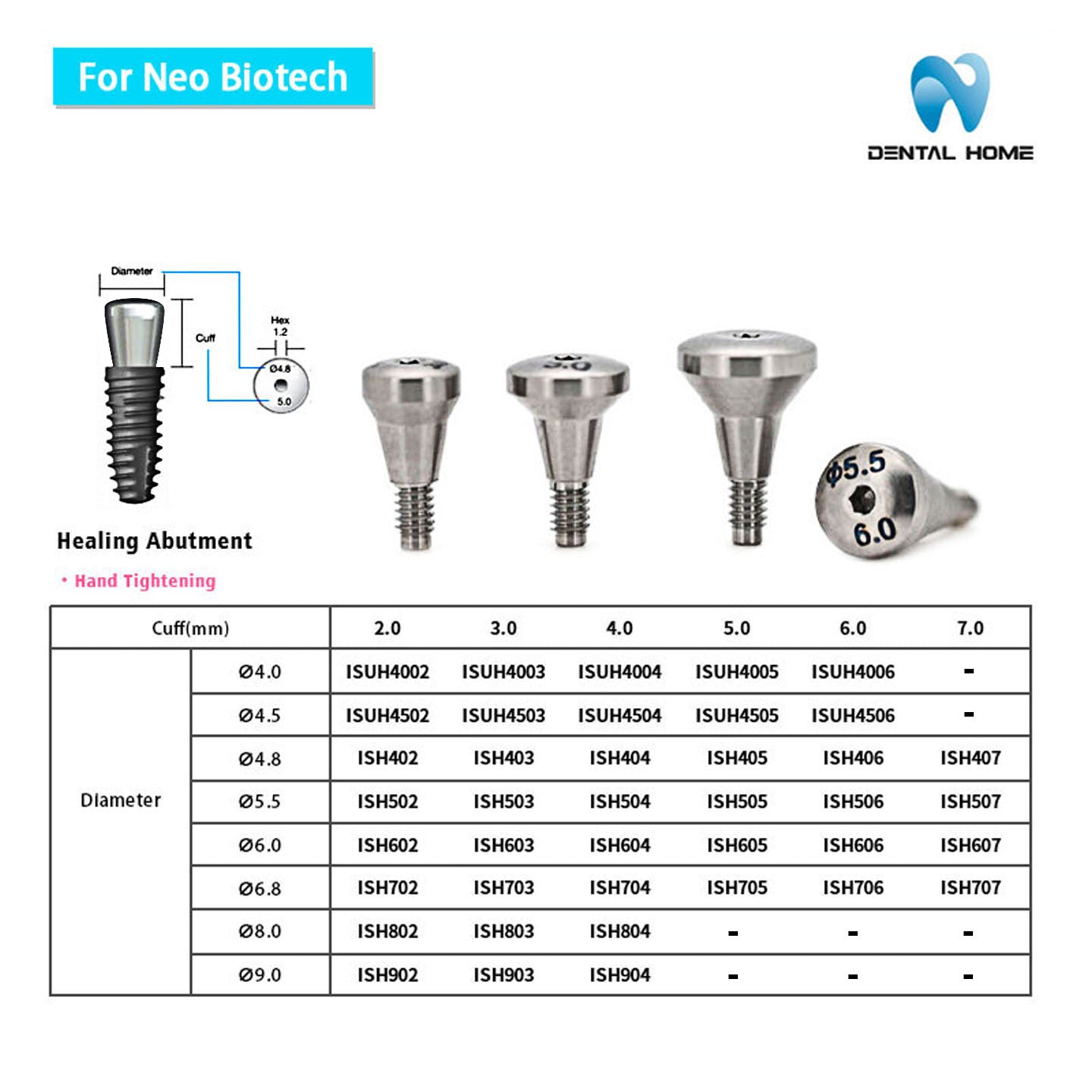 For Neobiotech Healing Abutment