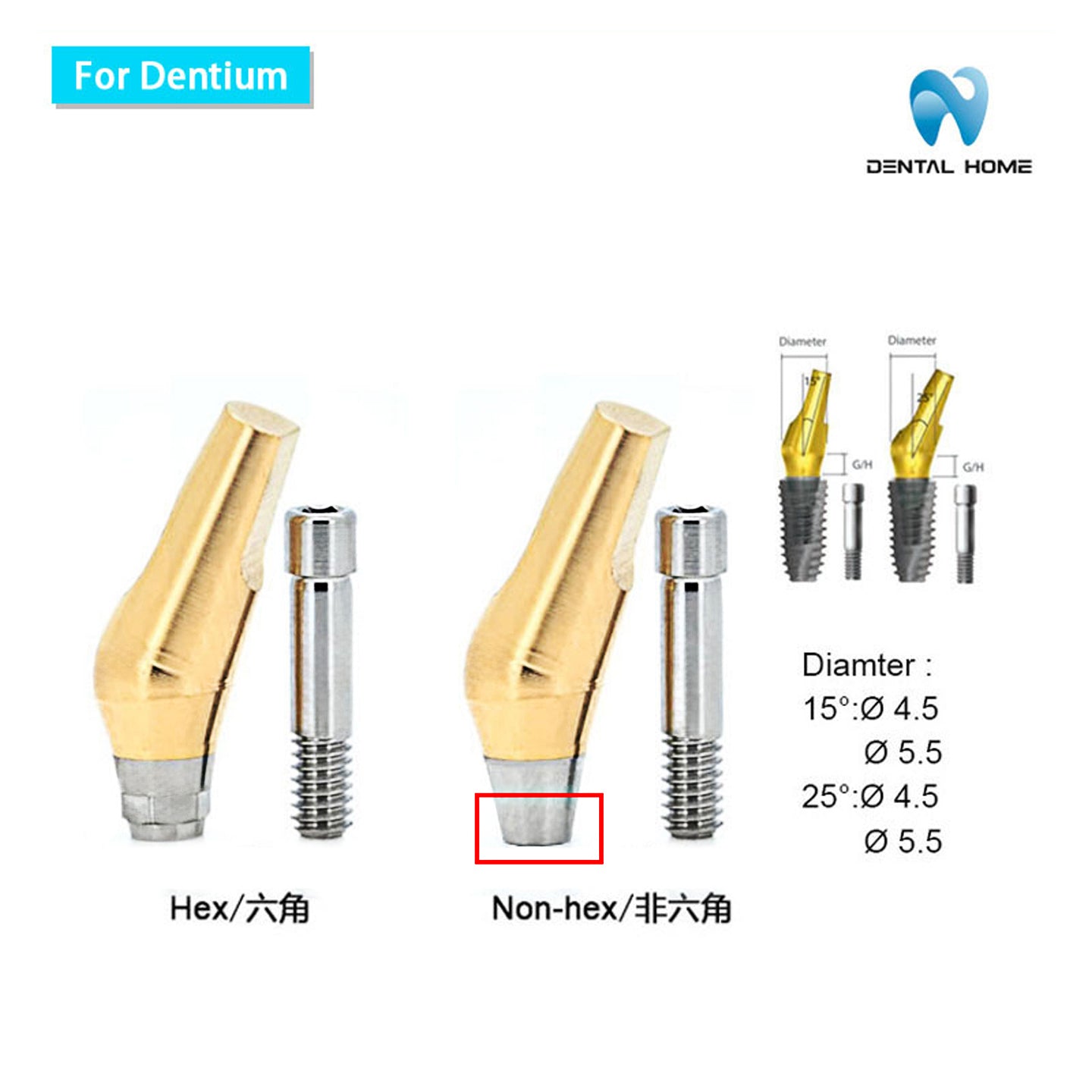 For Dentium Angled abutment