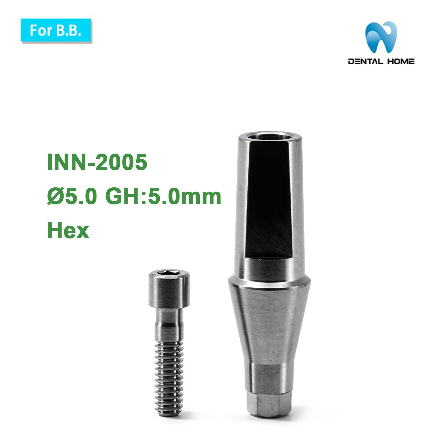 B.B. Compatible Repair Straight Abutment for Dental Implant Restoration