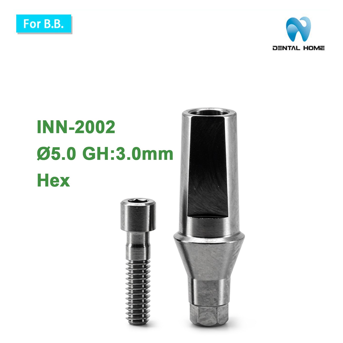 B.B. Compatible Repair Straight Abutment for Dental Implant Restoration