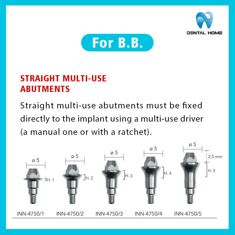 For B.B. Multi unit Straight Abutment