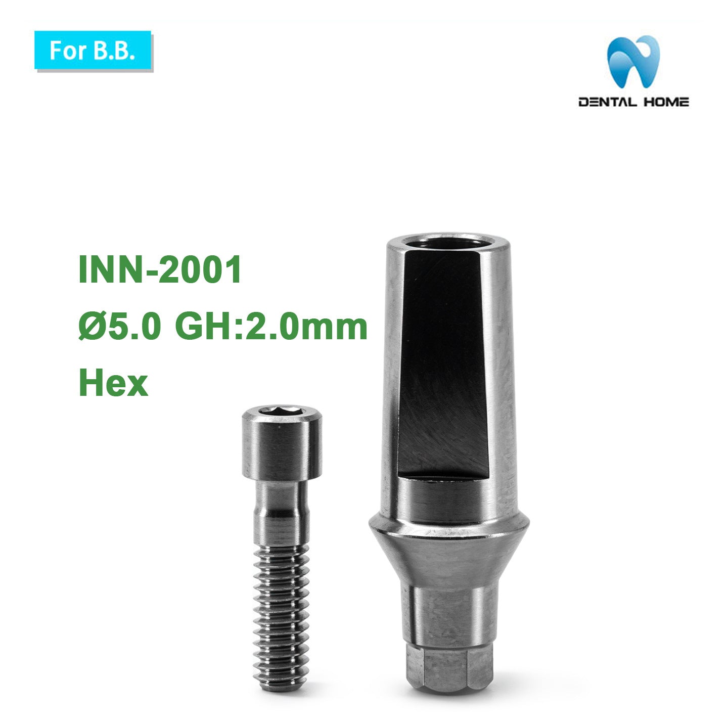 B.B. Compatible Repair Straight Abutment for Dental Implant Restoration
