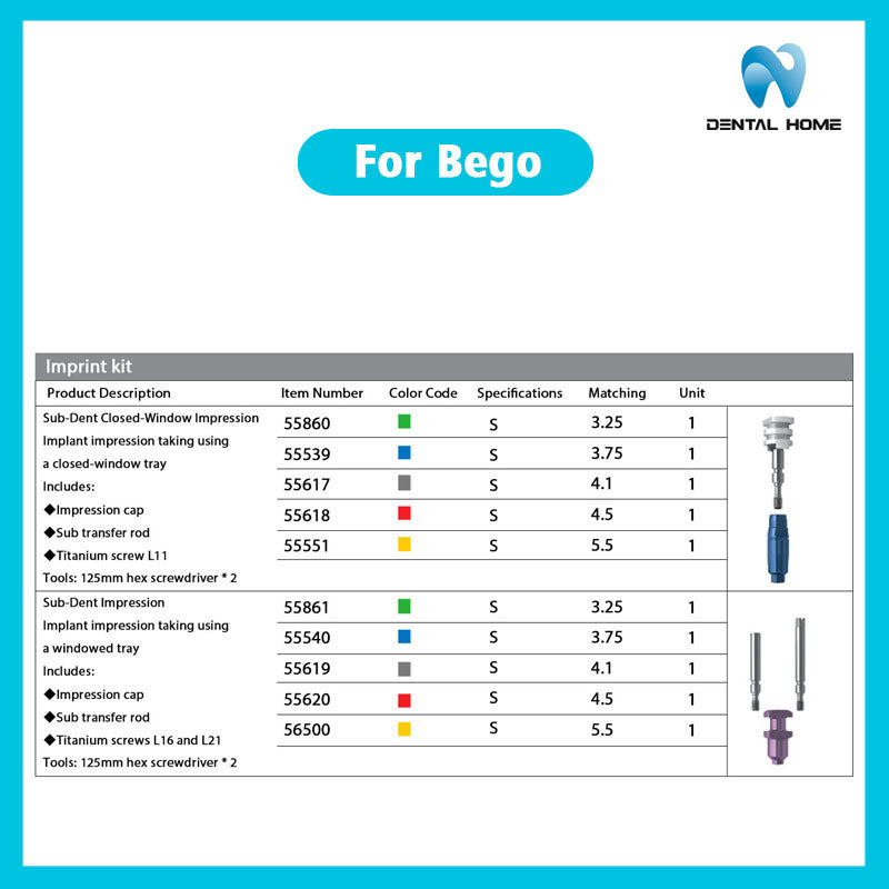 For Bego Fixture Transfer Impression Coping