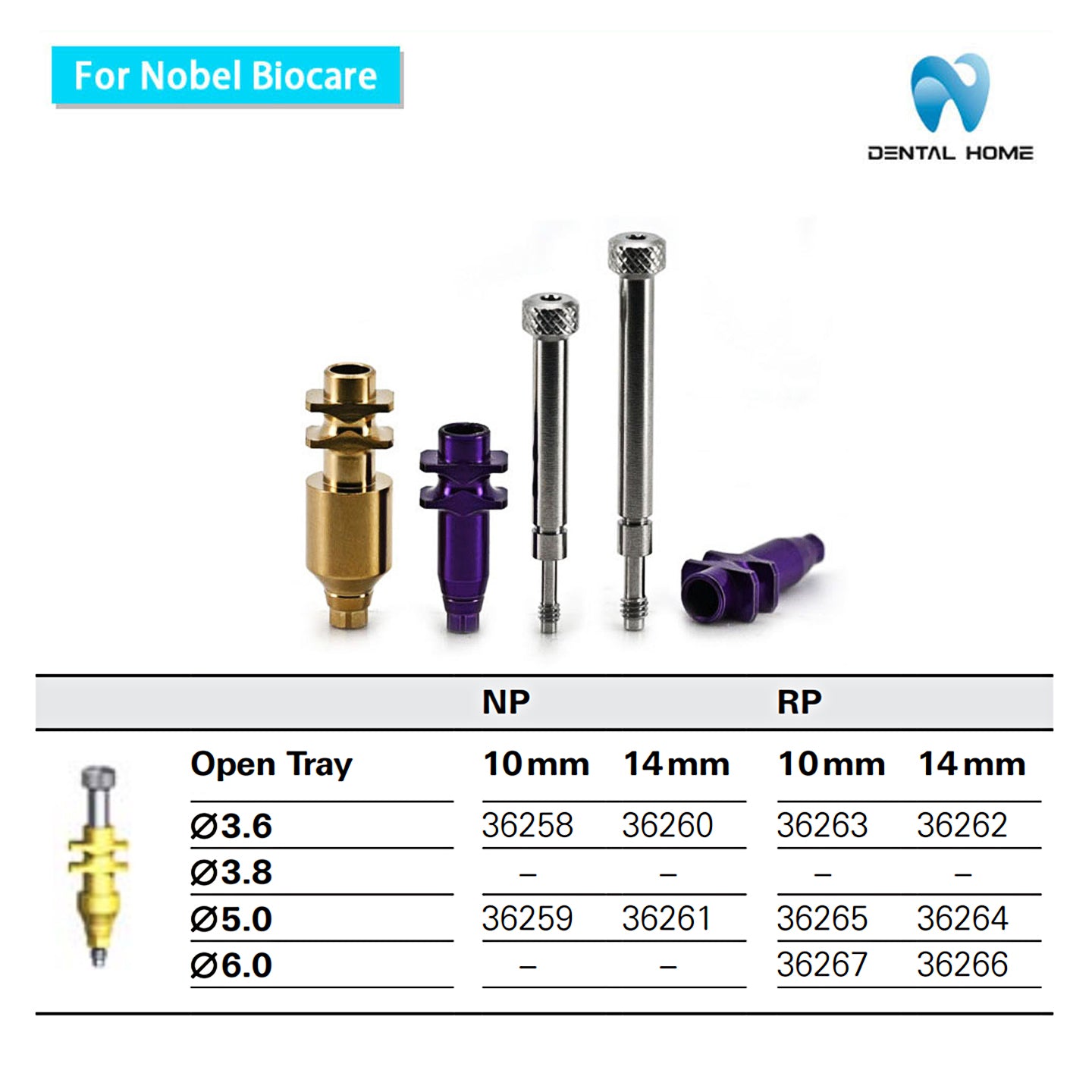For Nobel Biocare Fixture Pick-up ImpressionCoping