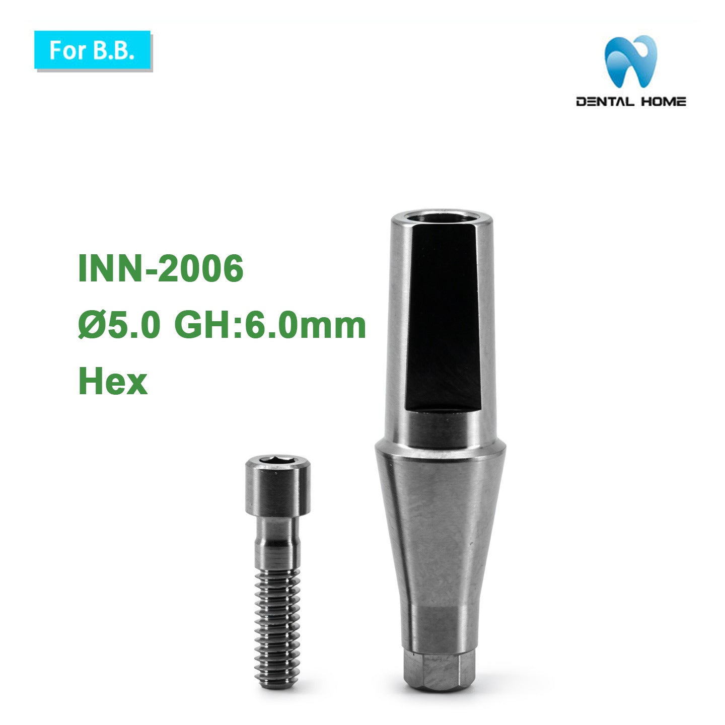 B.B. Compatible Repair Straight Abutment for Dental Implant Restoration