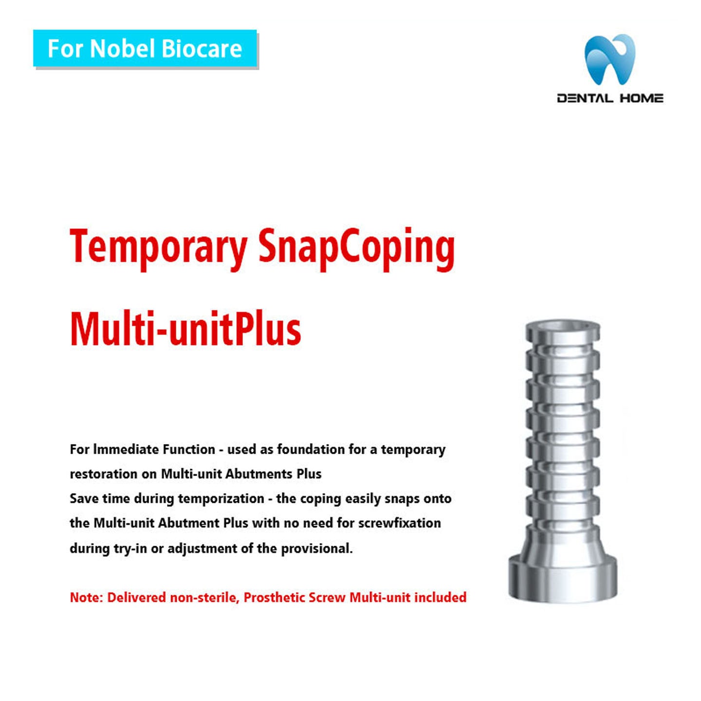 For Nobel Biocare Multi unit Temporary cylinder