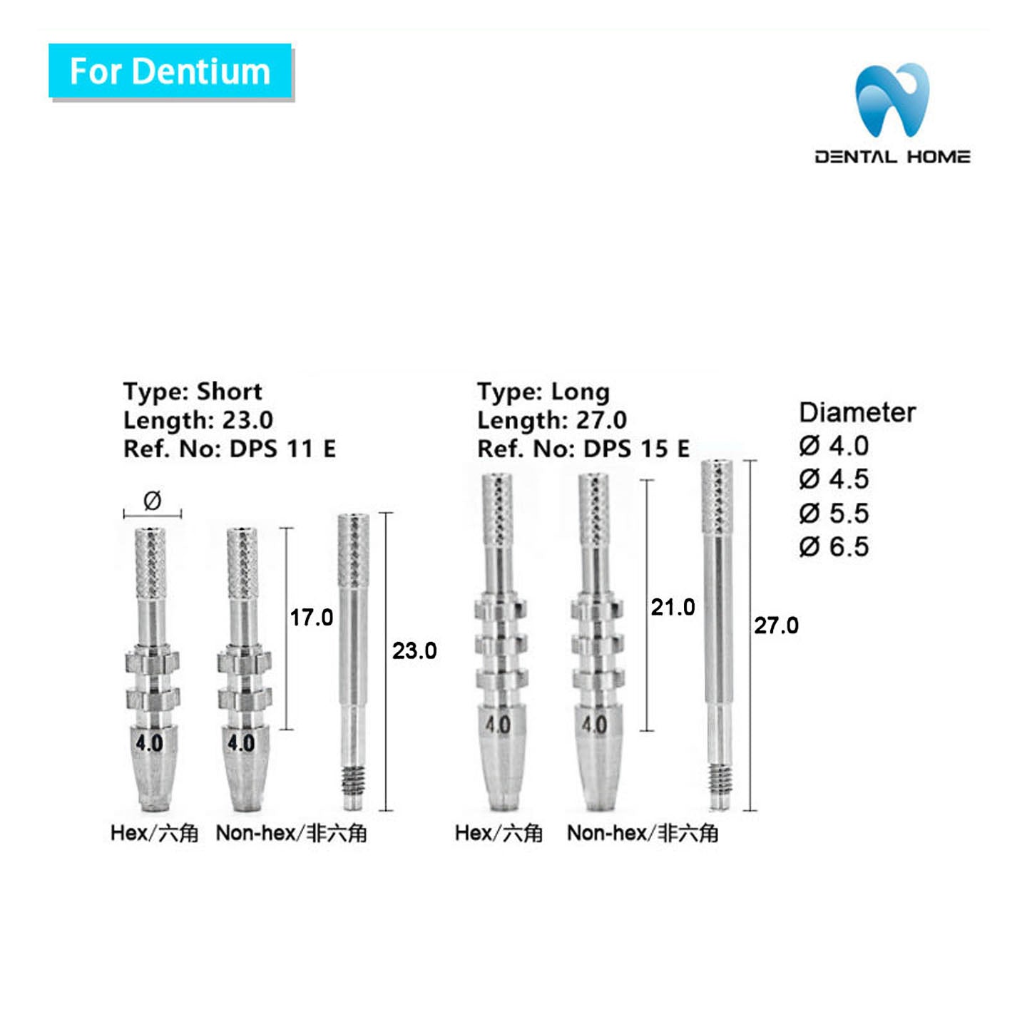For Dentium Fixture Pick-up Impression Coping