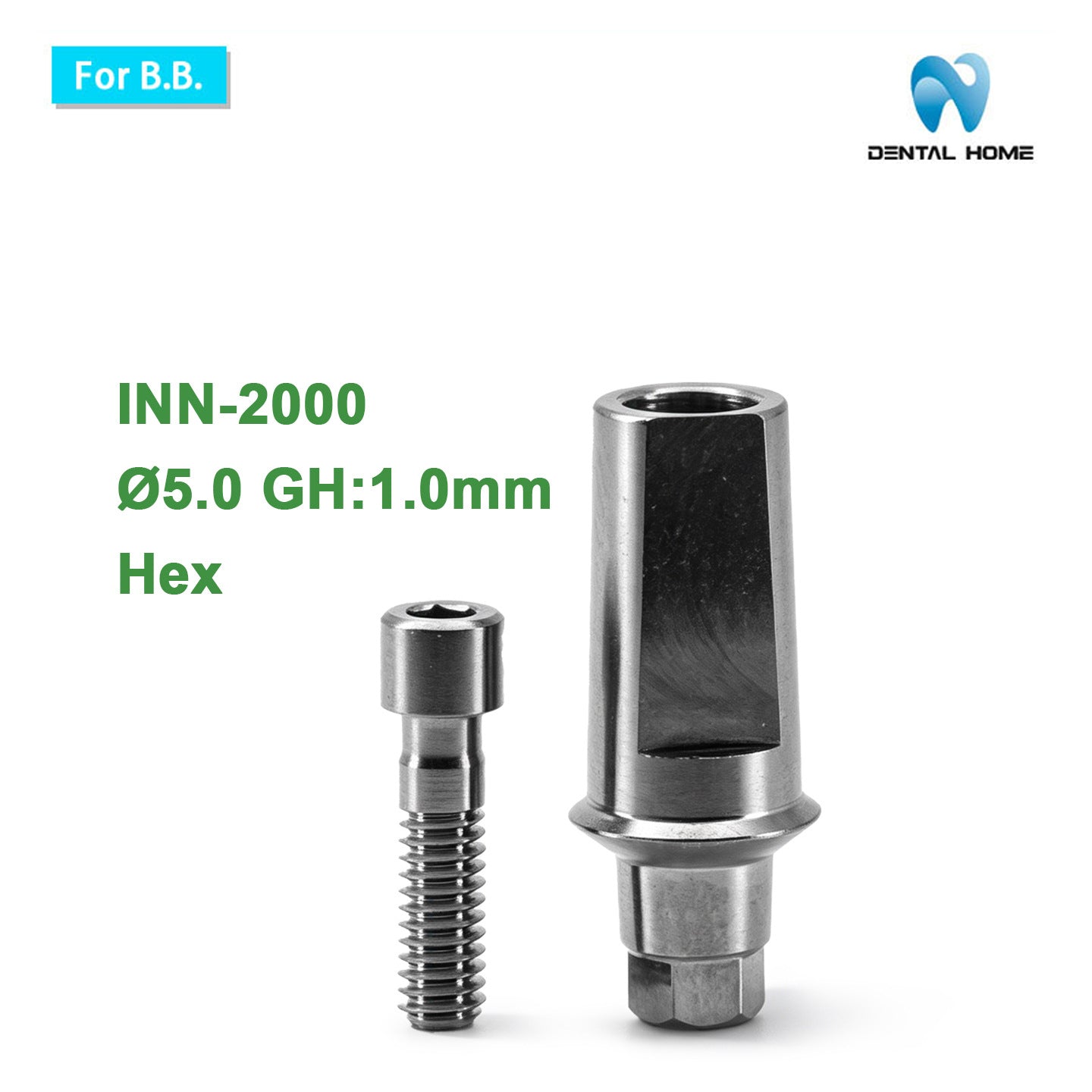 B.B. Compatible Repair Straight Abutment for Dental Implant Restoration