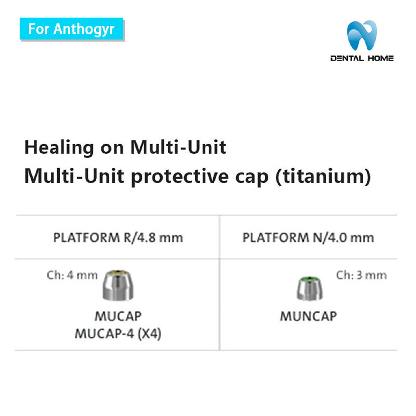 For Anthogyr Multi unit Healing cap