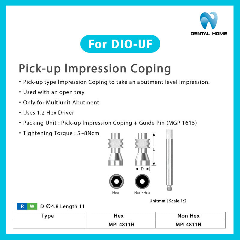 For DIO-UF Multi unit Pick-up ImpressionCoping