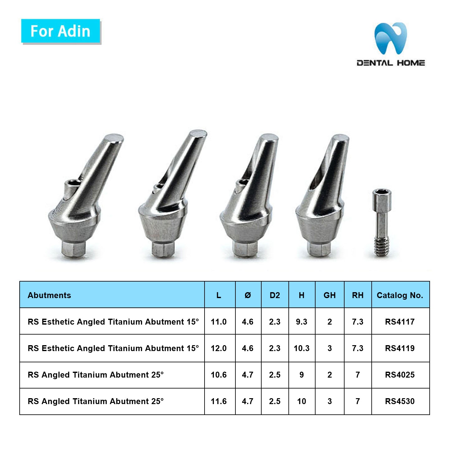 For Adin Angled abutment