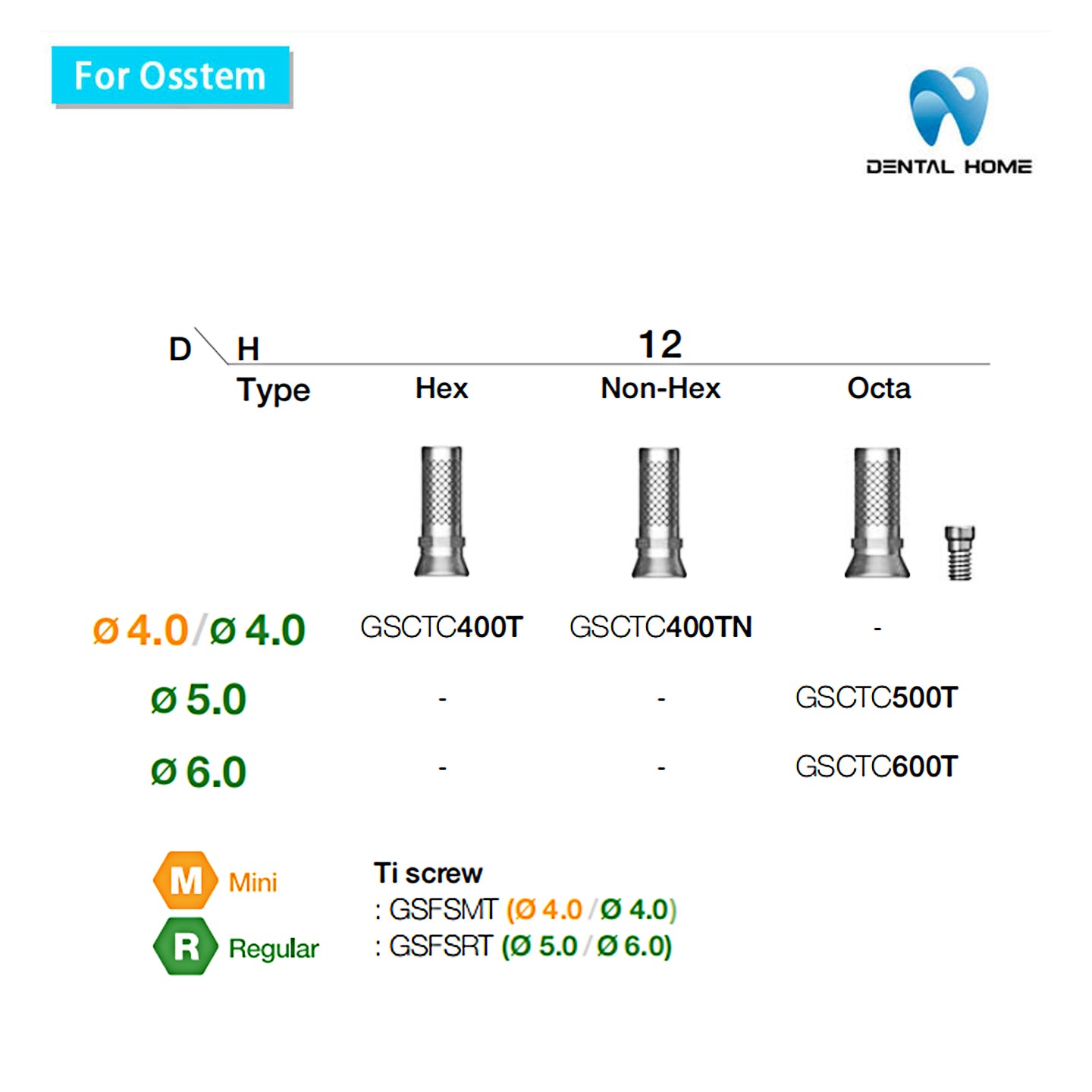For Osstem Multi unit Temporary cylinder