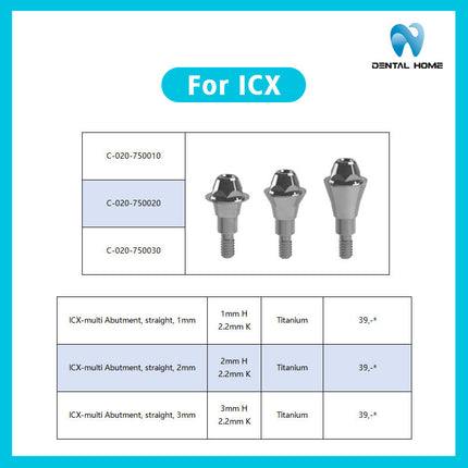 Suitable for ICX composite right angle abutment