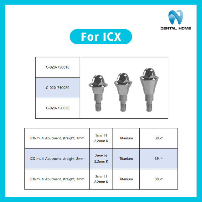 Suitable for ICX composite right angle abutment