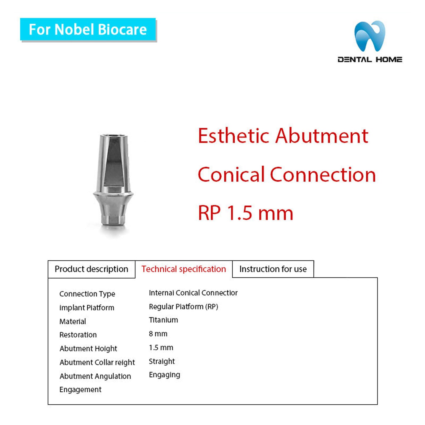 For Nobelbiocare Transfer Abutment