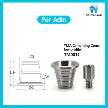 Подходит для временного углового имплантата Adin Composite Base с закрытым винтом