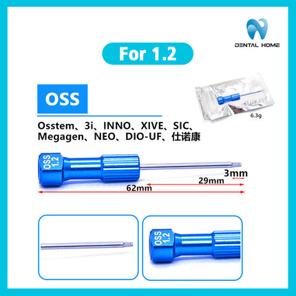 Dental Implant Laboratory Screwdriver- Complete Model Range