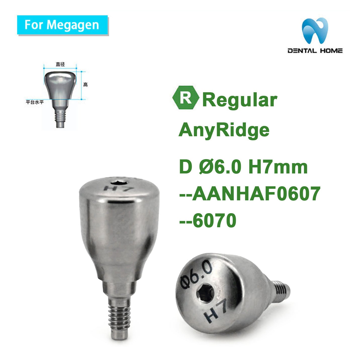 MegaGen Compatible Healing Abutment | AnyRidge Dental Implant System