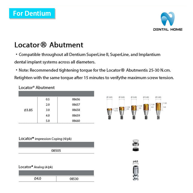 For Dentium Locator Abutment