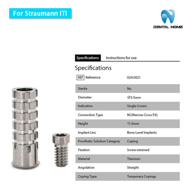 For Straumann ITl Multi unit Temporary cylinder