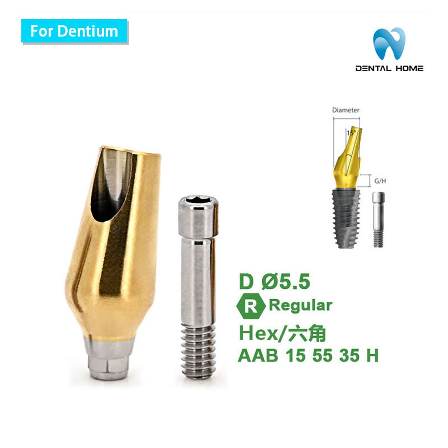 For Dentium Angled abutment