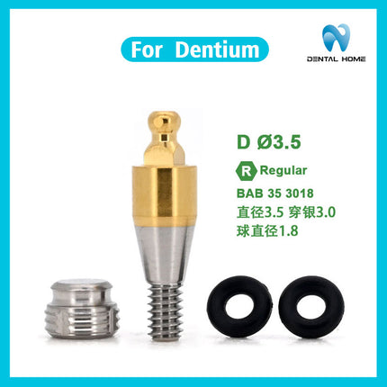 Подходит для замены дентальных имплантатов Dentium с шаровидным наконечником, стержень для переноса шаровидного наконечника изготовлен из титана