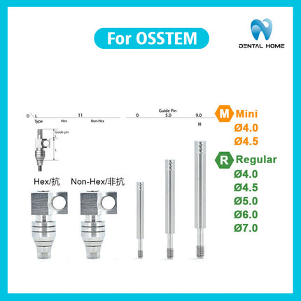 Подходит для стержня Osstem Open Transfer, слепочного колпачка, имплантационного винта-заменителя основания