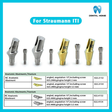 Для замены зубного имплантата Straumann ITl с готовым угловым абатментом и основанием для переноса