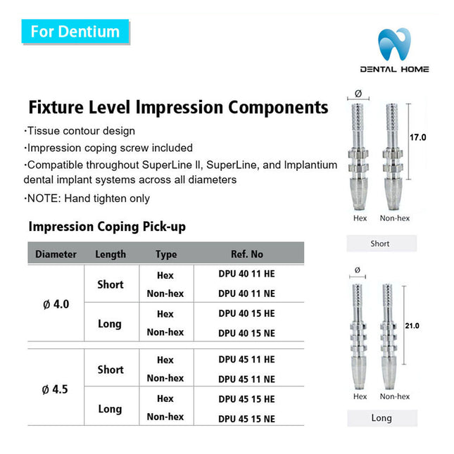 For Dentium Fixture Pick-up Impression Coping
