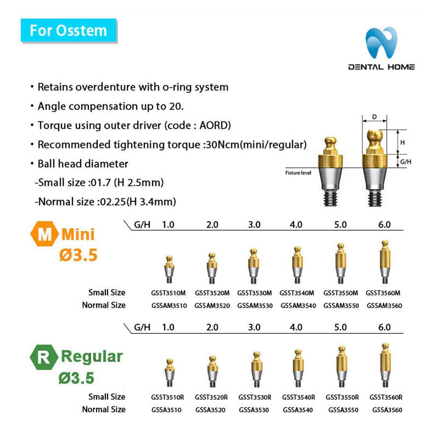 For Osstem Ball Abutment