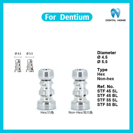 Подходит для стержня Dentium Composite с закрытым портом - Закрытый стержень для снятия слепков и снятия оттисков - Замена имплантата