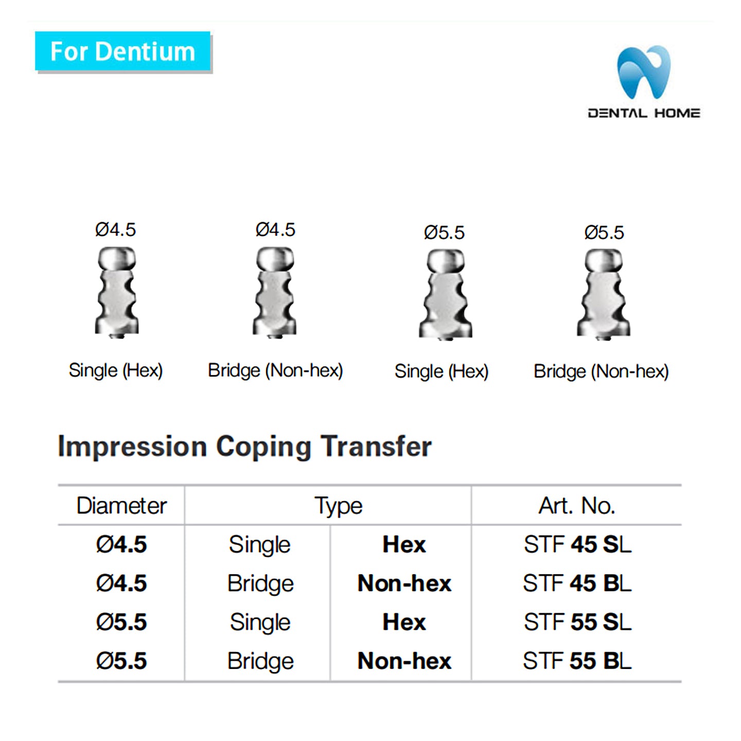 For Dentium Multi unit Closed tray transfer