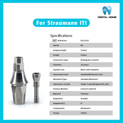 ストラウマンITl直角アバットメントインプラントの修復に最適で、歯科インプラントの角度修復用アクセサリー