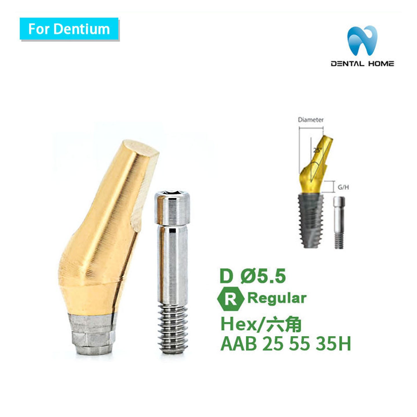 For Dentium Angled abutment