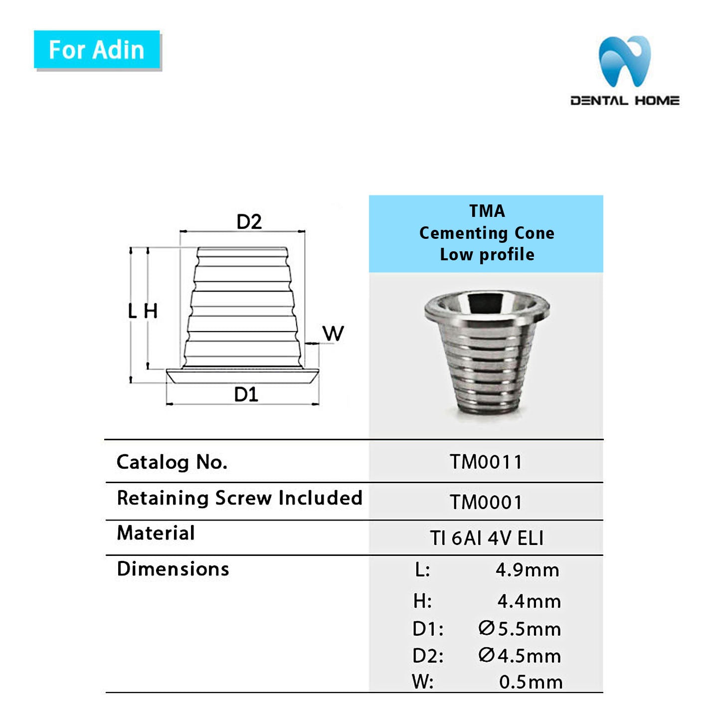 For Adin Multi unit Ti base