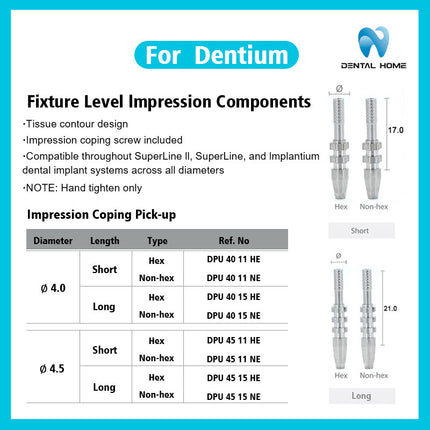 Подходит для сменного защитного колпачка для открытого переноса стержня Dentium, титанового стержня колонны