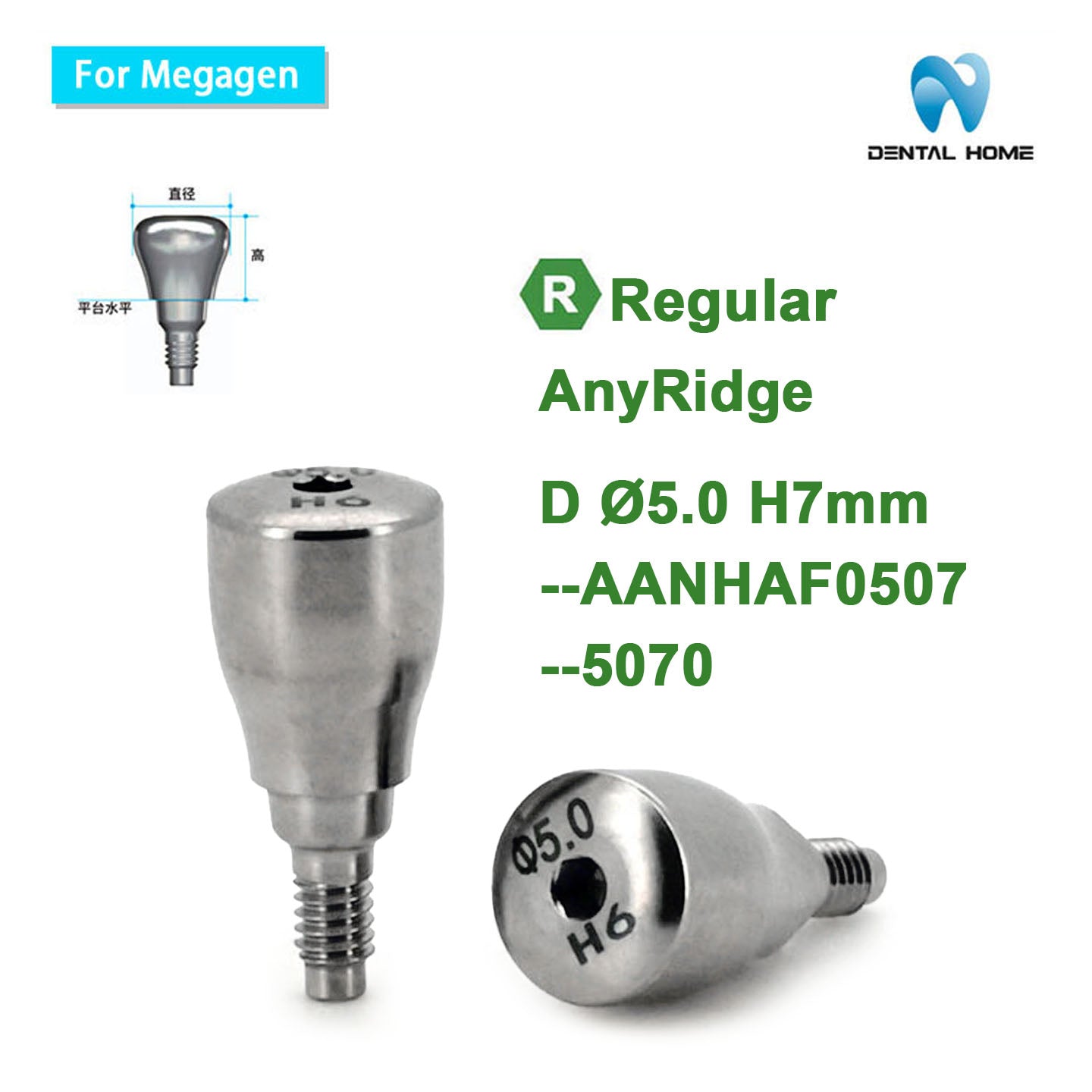 MegaGen Compatible Healing Abutment | AnyRidge Dental Implant System