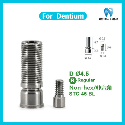 Подходит для немедленной имплантации. Замена временного композитного абатмента Dentium на композитный субстрат из титанового сплава.