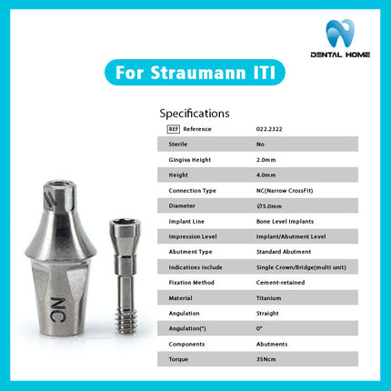 ストラウマンITl直角アバットメントインプラントの修復に最適で、歯科インプラントの角度修復用アクセサリー