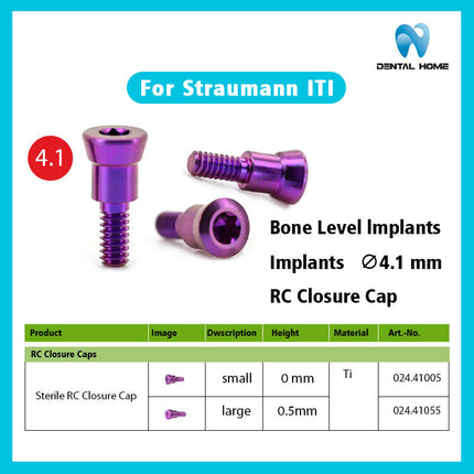 Подходит для Straumann lTl с закрытой винтовой крышкой RC, сменный стержень для переноса, защитный колпачок для заживления, подложка из титанового сплава