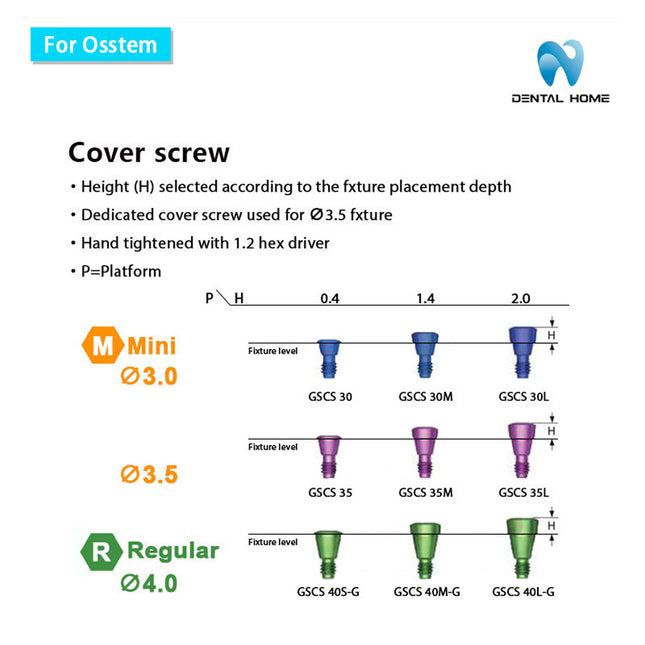 For OSSTEM Cover Screw