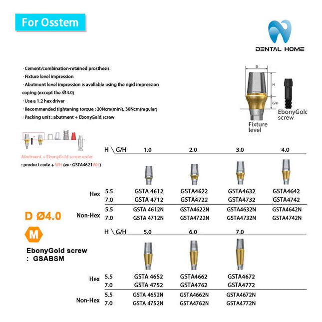 For OSSTEM Transfer Abutment
