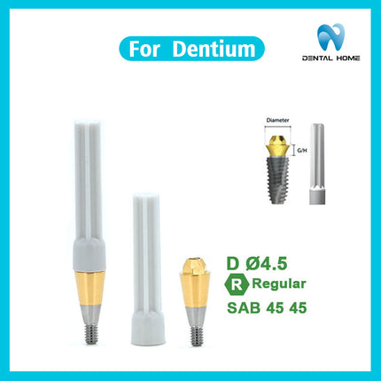 デンティウムコンポジット直角アバットメント交換ボディに適応可能即時荷重支持一時チタン合金ベーストランスファーロッド