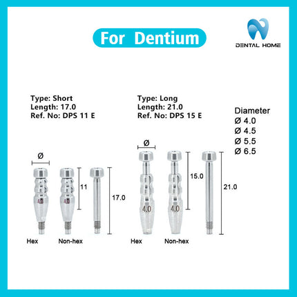 Подходит для ремонта временных титановых сплавов с использованием закрытой стержневой формы Dentium, сменных титановых подложек.