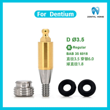 Подходит для замены дентальных имплантатов Dentium с шаровидным наконечником, стержень для переноса шаровидного наконечника изготовлен из титана