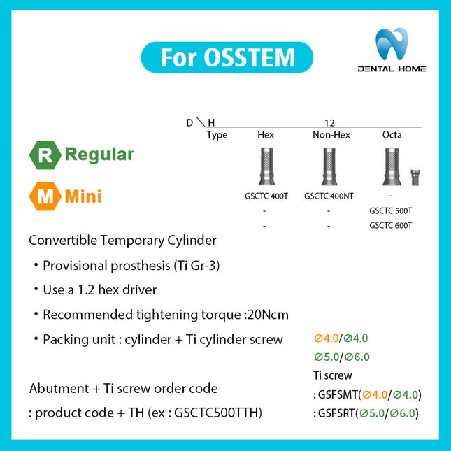 Suitable for Osstem Composite Temporary Base