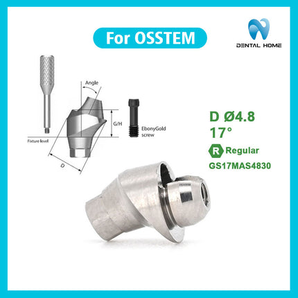 Подходит для немедленного ремонта угловых имплантатов с использованием композитного углового абатмента OSSTEM