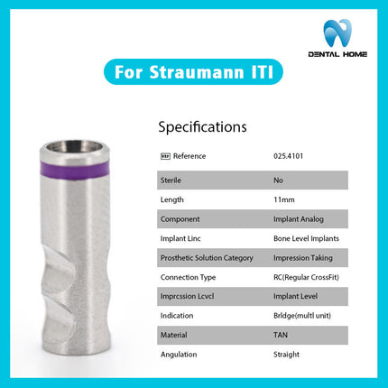 Подходит для аналоговых имплантатов Straumann ITl Substitute RC Bone Level