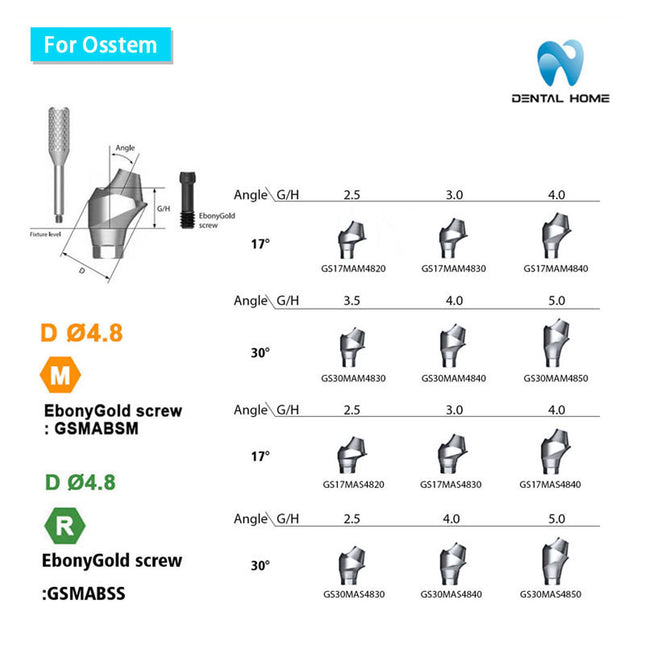 For OSSTEM Multi Angled Abutment