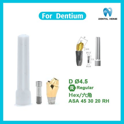 Подходит для заменителей имплантатов угловых абатментов Dentium.